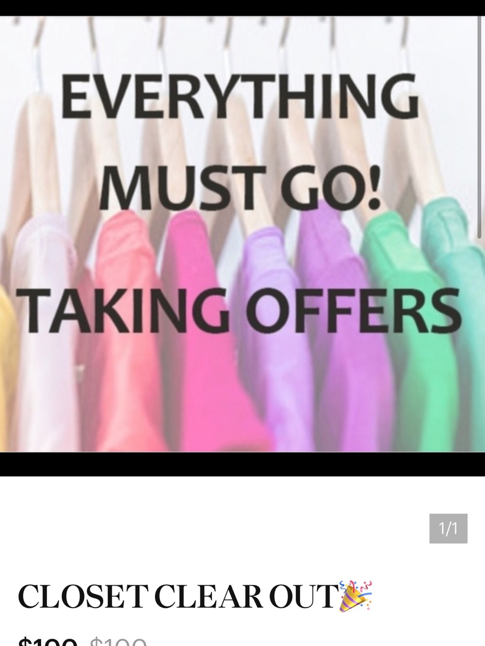 Everything must go!